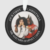 Onze eerste kerstman, Mr. en Mrs. nieuwgehuwd eleg Ornament (voorkant)