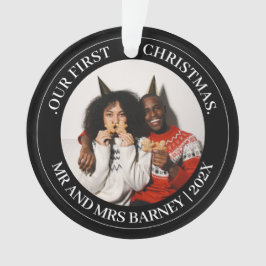 Onze eerste kerstman, Mr. en Mrs. nieuwgehuwd eleg Ornament