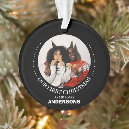 Onze eerste kerstman, Mr. en Mrs. nieuwgehuwd eleg Ornament (Boom)