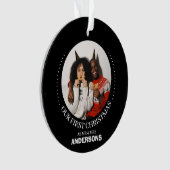 Onze eerste kerstman, Mr. en Mrs. nieuwgehuwd eleg Ornament (voorkant)