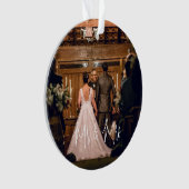 Onze eerste kerstman, Mr. en Mrs. nieuwgehuwd eleg Ornament (voorkant)