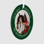 Onze eerste kerstman, Mr. en Mrs. nieuwgehuwd eleg Ornament (voorkant)