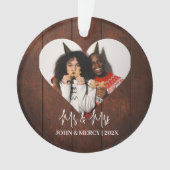 Onze eerste kerstman, Mr. en Mrs. nieuwgehuwd eleg Ornament (voorkant)