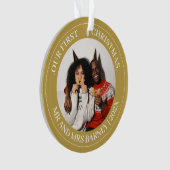 Onze eerste kerstman, Mr. en Mrs. nieuwgehuwd eleg Ornament (voorkant)