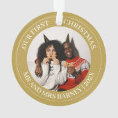 Onze eerste kerstman, Mr. en Mrs. nieuwgehuwd eleg Ornament (achterkant)