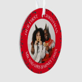 Onze eerste kerstman, Mr. en Mrs. nieuwgehuwd eleg Ornament (voorkant)