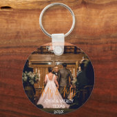 Onze eerste kerstman, Mr. en Mrs. nieuwgehuwd eleg Sleutelhanger (Voorkant)