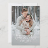 Onze eerste kerstman, Mr. en Mrs. Pas getrouwd Fot Feestdagenkaart (Voorkant)