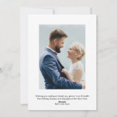 Onze eerste kerstman Mr. & Mrs Holiday-fotokaart Feestdagenkaart (Achterkant)