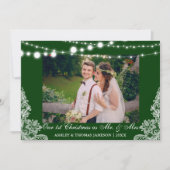 Onze eerste kerstman Mr. & Mrs Photo Card G Feestdagenkaart (Voorkant)