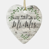 Onze eerste kerstman, Mrs. Foto Keramisch Ornament (Rechts)