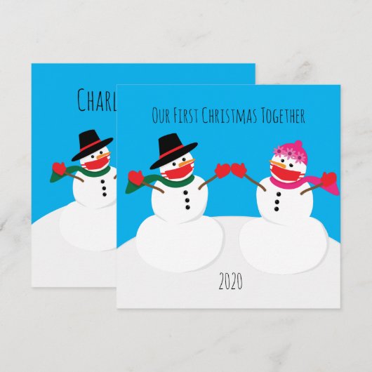 Onze eerste kerstmannen 2020-gezichtsmaskers (Voorkant / Achterkant)