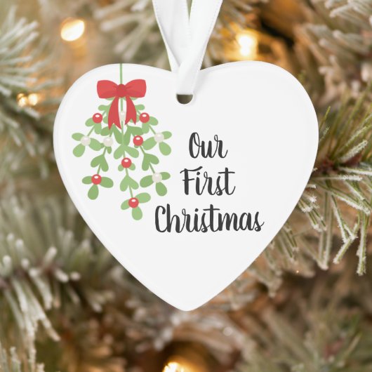 Onze eerste kerstmaretak romantische kerst ornament (Boom)