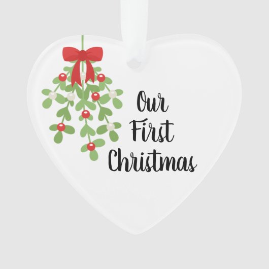 Onze eerste kerstmaretak romantische kerst ornament (voorkant)