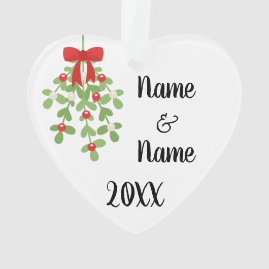 Onze eerste kerstmaretak romantische kerst ornament (achterkant)