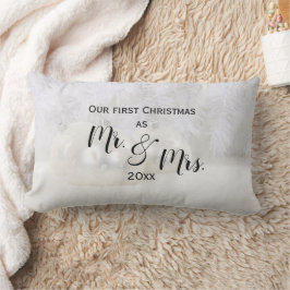 Onze eerste Kerstmis | Aangepaste bruiloft aandenk Kussen