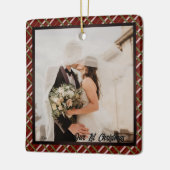 Onze eerste Kerstmis, aangepaste foto Keramisch Ornament (Links)