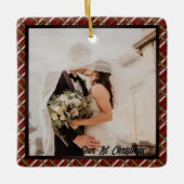 Onze eerste Kerstmis, aangepaste foto Keramisch Ornament (Voorkant)