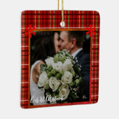 Onze eerste Kerstmis, aangepaste foto Keramisch Ornament (Rechts)