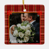 Onze eerste Kerstmis, aangepaste foto Keramisch Ornament (Voorkant)