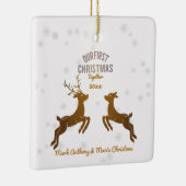 Onze Eerste Kerstmis Aanpasbare Rendier Ornament (Rechts)