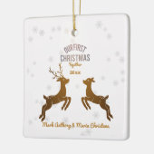 Onze Eerste Kerstmis Aanpasbare Rendier Ornament (Links)