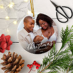 Onze eerste Kerstmis als Baby Foto van mama en pap Keramisch Ornament<br><div class="desc">Ons eerste kerstfeest als Baby--fotokeramisch Ornament</div>