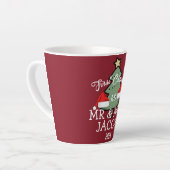 Onze eerste Kerstmis als de heer en mevrouw de Pas Latte Mok (Linkerhoek)