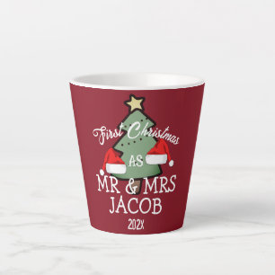 Onze eerste Kerstmis als de heer en mevrouw de Pas Latte Mok