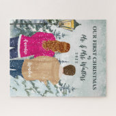 Onze eerste Kerstmis als de heer en mevrouw getrou Legpuzzel (Horizontaal)