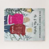 Onze eerste Kerstmis als de heer en mevrouw getrou Legpuzzel (Horizontaal)