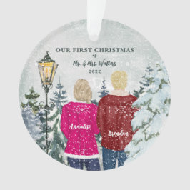 Onze eerste Kerstmis als de heer en mevrouw Holida Ornament