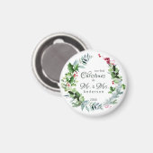 Onze eerste Kerstmis als de heer en mevrouw Modern Magneet (Voorkant / Achterkant)