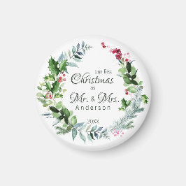 Onze eerste Kerstmis als de heer en mevrouw Modern Magneet