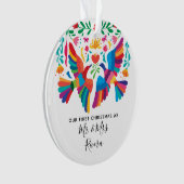 Onze eerste Kerstmis als de heer en mevrouw. Ornament (voorkant)