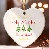 Onze eerste Kerstmis als de heer en mevrouw. Ornament