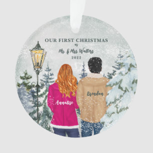 Onze eerste Kerstmis als de heer en mevrouw. Ornament