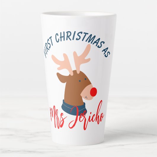 Onze eerste Kerstmis als de heer en mevrouw Pas ge Latte Mok (Voorkant)