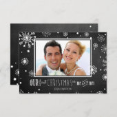 Onze eerste Kerstmis als de heer en mevrouw Snowfl Kaart (Voorkant / Achterkant)