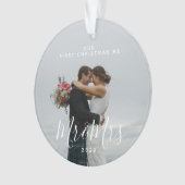 Onze eerste Kerstmis als de heer en mevrouw White Ornament (voorkant)