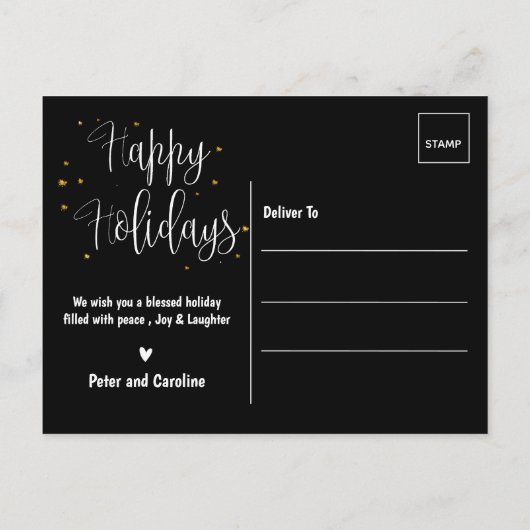 Onze eerste Kerstmis als de heer Mrs. Foto Holiday Feestdagenkaart (Achterkant)