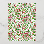 Onze Eerste Kerstmis als Echtpaar Script Foto Folie Feestdagenkaart (Achterkant)