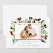 Onze eerste Kerstmis als familie van 3 foto's (Voorkant / Achterkant)