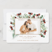 Onze eerste Kerstmis als familie van 3 foto's (Voorkant)