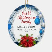 Onze eerste Kerstmis als familieversiering Keramisch Ornament (Links)