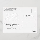 Onze eerste Kerstmis als Folie van de heer Newlywe Folie Feestdagen Briefkaart (Achterkant)