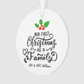 Onze eerste Kerstmis als foto van moeder en vader Ornament (voorkant)