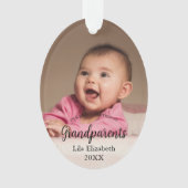 Onze eerste Kerstmis als Grootouders Baby Foto Ornament (voorkant)