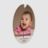 Onze eerste Kerstmis als Grootouders Baby Foto Ornament (voorkant)