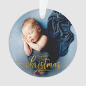 Onze Eerste Kerstmis Als Grootouders Elegante Foto Ornament (voorkant)